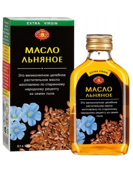 Льняное Масло Golden Kings нерафинированное 100мл в стекле